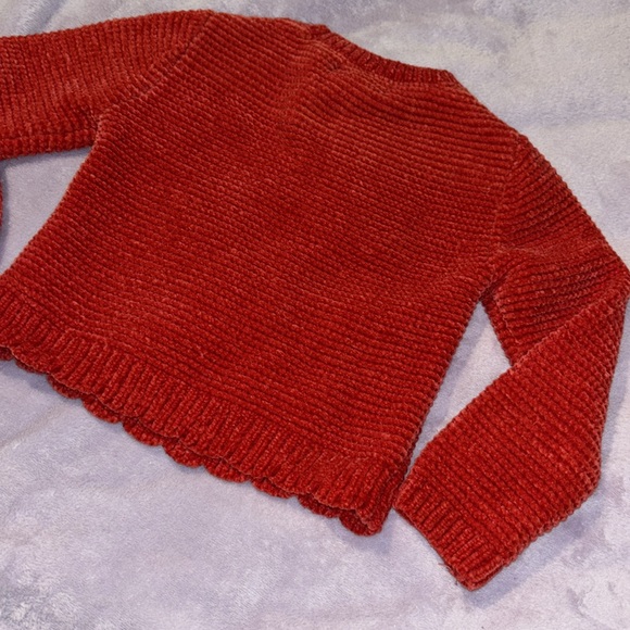 Tommy Bahama Toddler Girl’s Bright Red Soft Chenille Sweater Size 4T - Picture 6 of 8